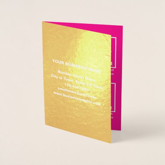 Markenbezeichnung "Rosa Farbe" auf "Foil Card" Folienkarte (Vorderseite)