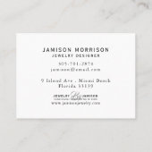 Markenbezeichnung Schwarz-weiß Business Beruflich Visitenkarte (Rückseite)