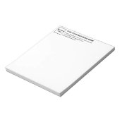 Markenbezeichnung Schwarz/Weiß Klein Notizblock (Rotiert)