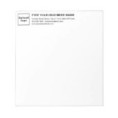 Markenbezeichnung Schwarz/Weiß Klein Notizblock (Vorderseite)