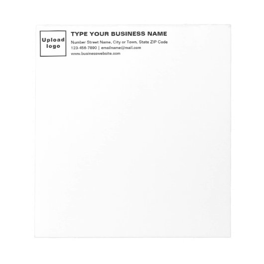 Markenbezeichnung Schwarz/Weiß Klein Notizblock (Vorderseite)