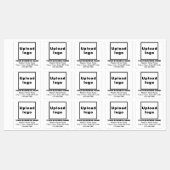 Markenbezeichnungen auf den Etiketten mit dem weiß (Blatt)