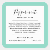 Markenbezeichnungen für benutzerdefinierte Grenzfa Quadratischer Aufkleber (Vorderseite)