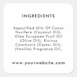 Markenbezeichnungen für benutzerdefiniertes Textpa Quadratischer Aufkleber