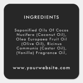 Markenbezeichnungen für benutzerdefiniertes Textpa Quadratischer Aufkleber