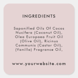 Markenbezeichnungen für benutzerdefiniertes Textpa Quadratischer Aufkleber