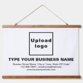 Markenbezeichnungen für das White Rectangle-Bindeb Wandteppich Mit Holzrahmen (Vorne)