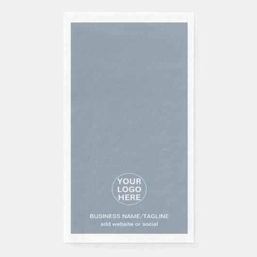 Markenbezeichnungen für Dusty Blue Business-Logo Serviette (Vorderseite)