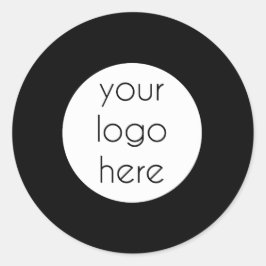 Markenbezeichnungen für personalisierte Schwarze U Runder Aufkleber