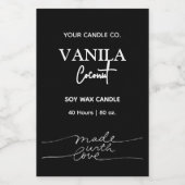 Markenbezeichnungen für vertikale Kerzen Lebensmitteletikett (Einzelnes Label)