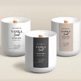 Markenbezeichnungen für vertikale Kerzen Lebensmitteletikett