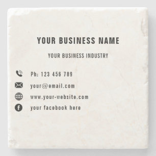 Markenbusiness-Förderung Marble Coaster Beispiel Steinuntersetzer