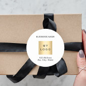 Markenfarbe des Firmenlogos Runder Aufkleber