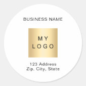 Markenfarbe des Firmenlogos Runder Aufkleber (Vorderseite)