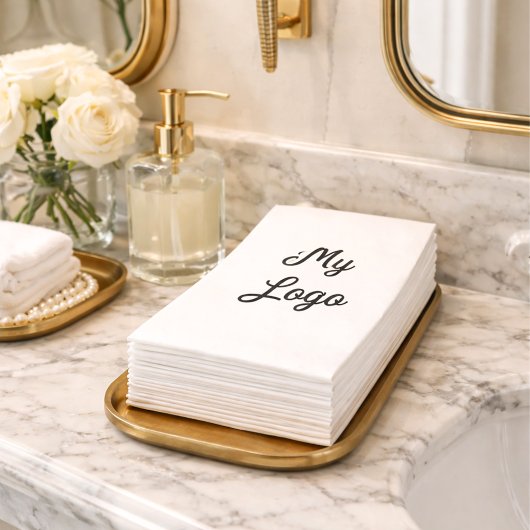 Markenfarbe des Firmenlogos Serviette