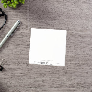 Markenfarbe Name Kontaktinformationen Post-it Klebezettel