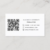 Markenfarbe Qr Code modern minimalistisch Visitenkarte (Rückseite)