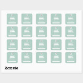 Markenfarbe Tiny Business Big Appreciation Logo Quadratischer Aufkleber (Blatt)