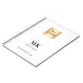 Markenfarbmonogramm-Initialen Notizblock (Linke Seite)