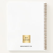 Markenfarbmonogramm-Initialen Notizblock (Rückseite)