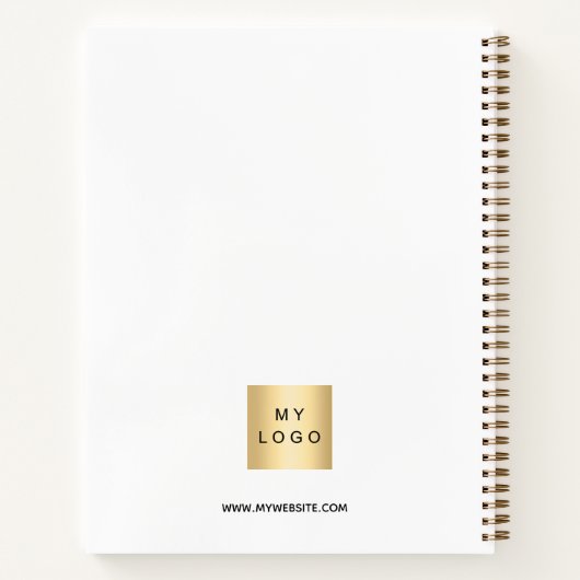 Markenfarbmonogramm-Initialen Notizblock (Rückseite)