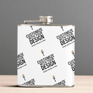 Markenindividualisierte minimalistische personalis flachmann