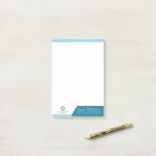 Markenkennzeichnung Berufliches Logo Post-it Klebezettel (Auf Schreibtisch)