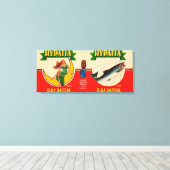 Markenlachs-Etikett - Seattle, WA Leinwanddruck (Insitu (Holzboden))