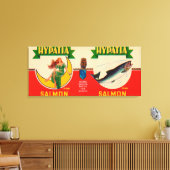 Markenlachs-Etikett - Seattle, WA Leinwanddruck (Insitu (Wohnzimmer))