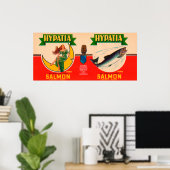 Markenlachs-Etikett - Seattle, WA Poster (Heimbüro)