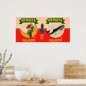 Markenlachs-Etikett - Seattle, WA Poster (Küche)