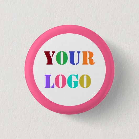 Markenlogo eines Unternehmens als Beispiel für ein Button (Vorderseite)