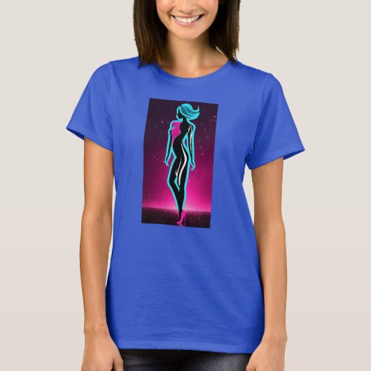 Markenlogo mit Frauenkörper T-Shirt (Vorderseite)