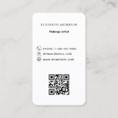 Markenlogo Qr Code Social Media Visitenkarte (Rückseite)