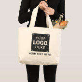 Markenlogo und Textdesign Jumbo Stoffbeutel (Vorderseite (Produkt))