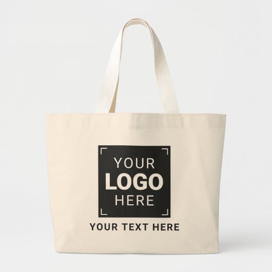 Markenlogo und Textdesign Jumbo Stoffbeutel (Vorne)