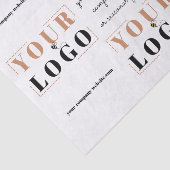 Markenlogo und Website Seidenpapier (Ausschnitt)