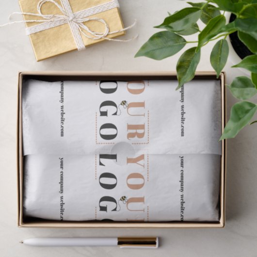 Markenlogo und Website Seidenpapier (Geschenk)