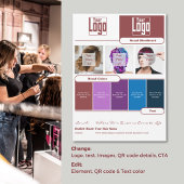 Markenmoodboard-Karte für Haarstühle - Markenkennz Einladung