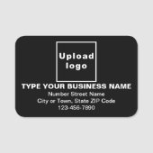 Markenname Black Rectangle Namensschild (Vorderseite)