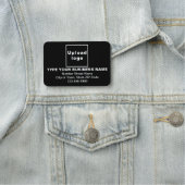 Markenname Black Rectangle Namensschild (Beispiel)
