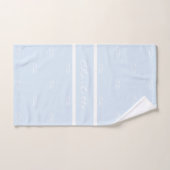 Markenname für hellblaue Monogramm Badhandtuch Set (Handtuch)