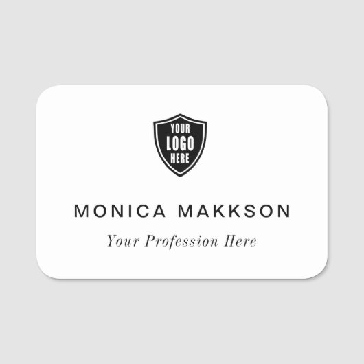 Markenname für Plastikkarten - Logo für Magnetic o Namensschild (Vorderseite)