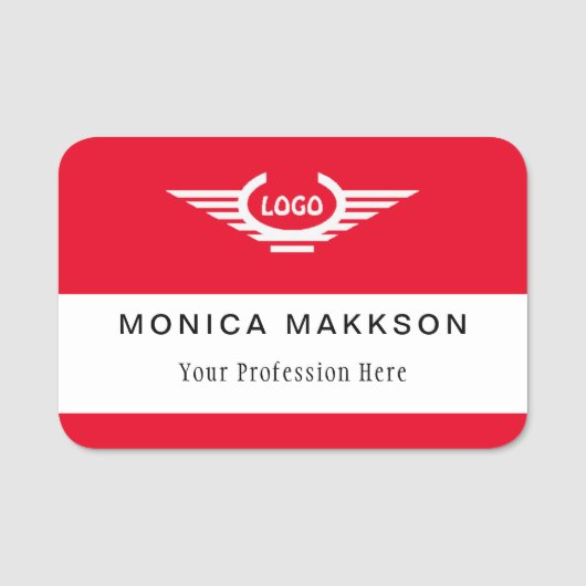 Markenname für Plastikkarten - Logo für Magnetic o Namensschild (Vorderseite)