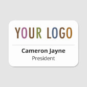 Markenname für Plastikkarten - Logo für Magnetic o Namensschild (Vorderseite)