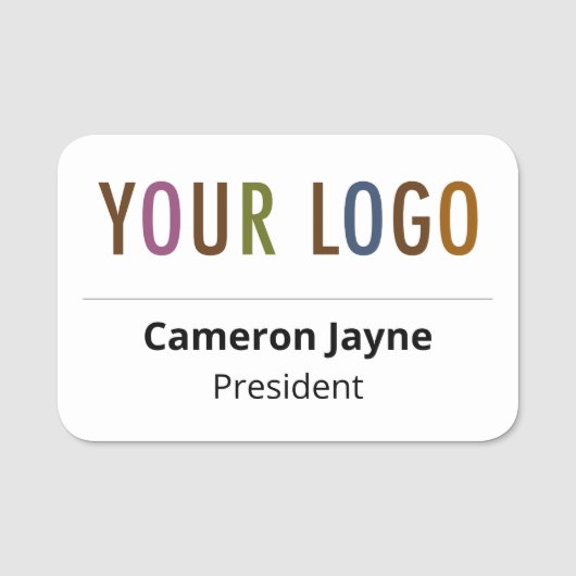 Markenname für Plastikkarten - Logo für Magnetic o Namensschild (Vorderseite)