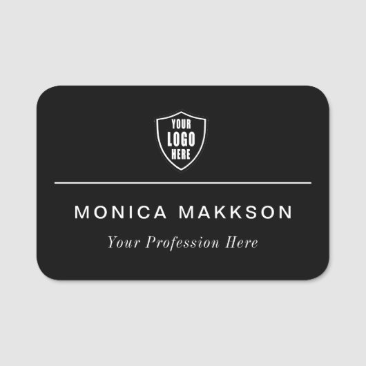 Markenname für Plastikkarten - Logo für Magnetic o Namensschild (Vorderseite)