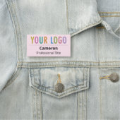 Markenname für Rosa Firmenname Benutzerdefiniertes Namensschild (Beispiel)