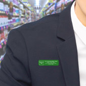 Markenname Green Long Rectangle Namensschild