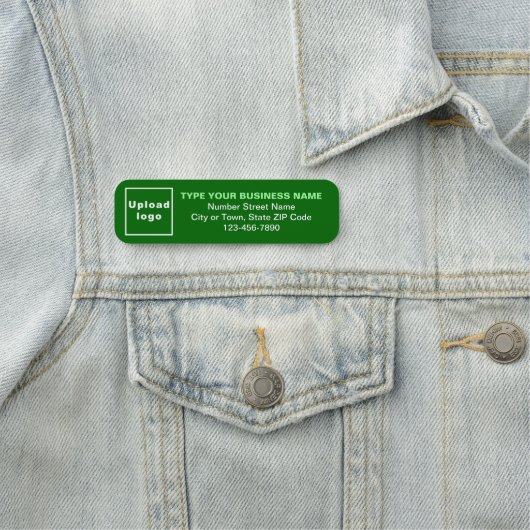 Markenname Green Long Rectangle Namensschild (Beispiel)
